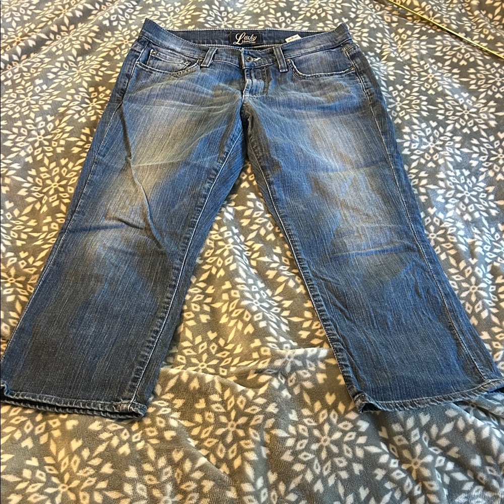 Lucky Brand Blue Logan Classic Rider Cropped Jeans